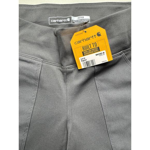 Carhartt Pants Womens Small Gray Fitted BN2482-W Workwear Stretch Nylon Pockets - Picture 4 of 12